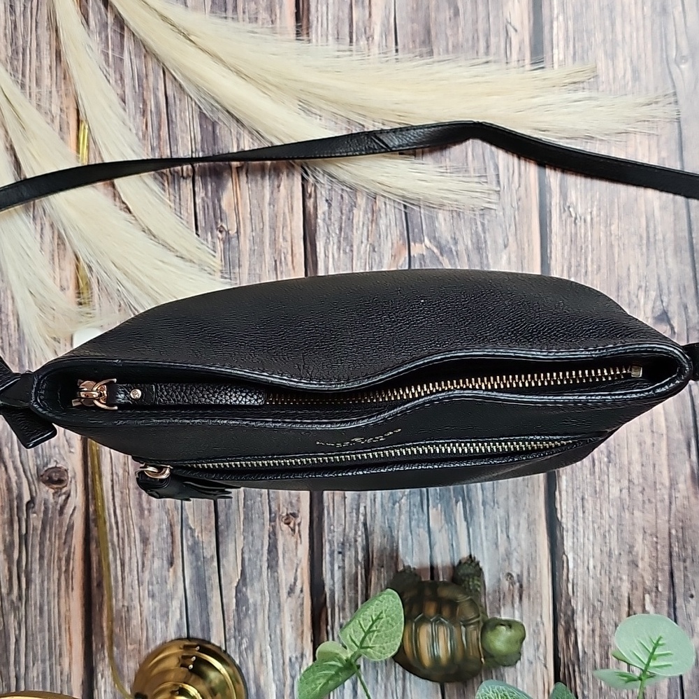 KATE SPADE CHESTER STREET DESSI BLACK PEBBLED LEATHER ADJUSTABLE CROSSBODY BAG - Picture 5 of 16